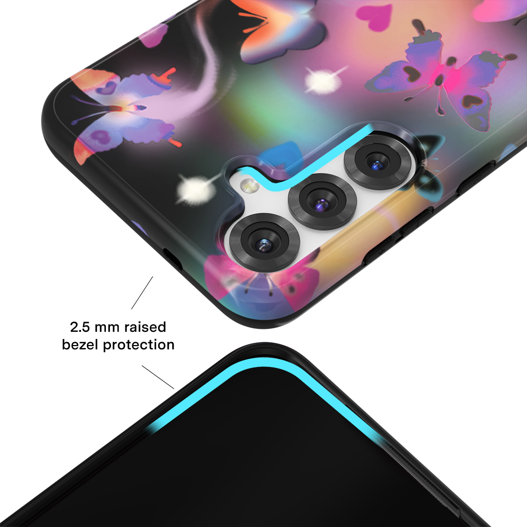 Aurora Butterfly Samsung Phone Case - Elegant Floral Design Protective Cover for Samsung Galaxy Series | Perfect for Daily Use, Travel & Gifting
