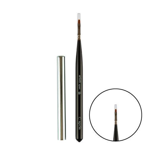 APRES SQUARED GEL ART BRUSH #2 - Professional Nail Art Brush for Acrylic & Gel Polish - Perfect for Salon, Home Manicures & Nail Art Designs