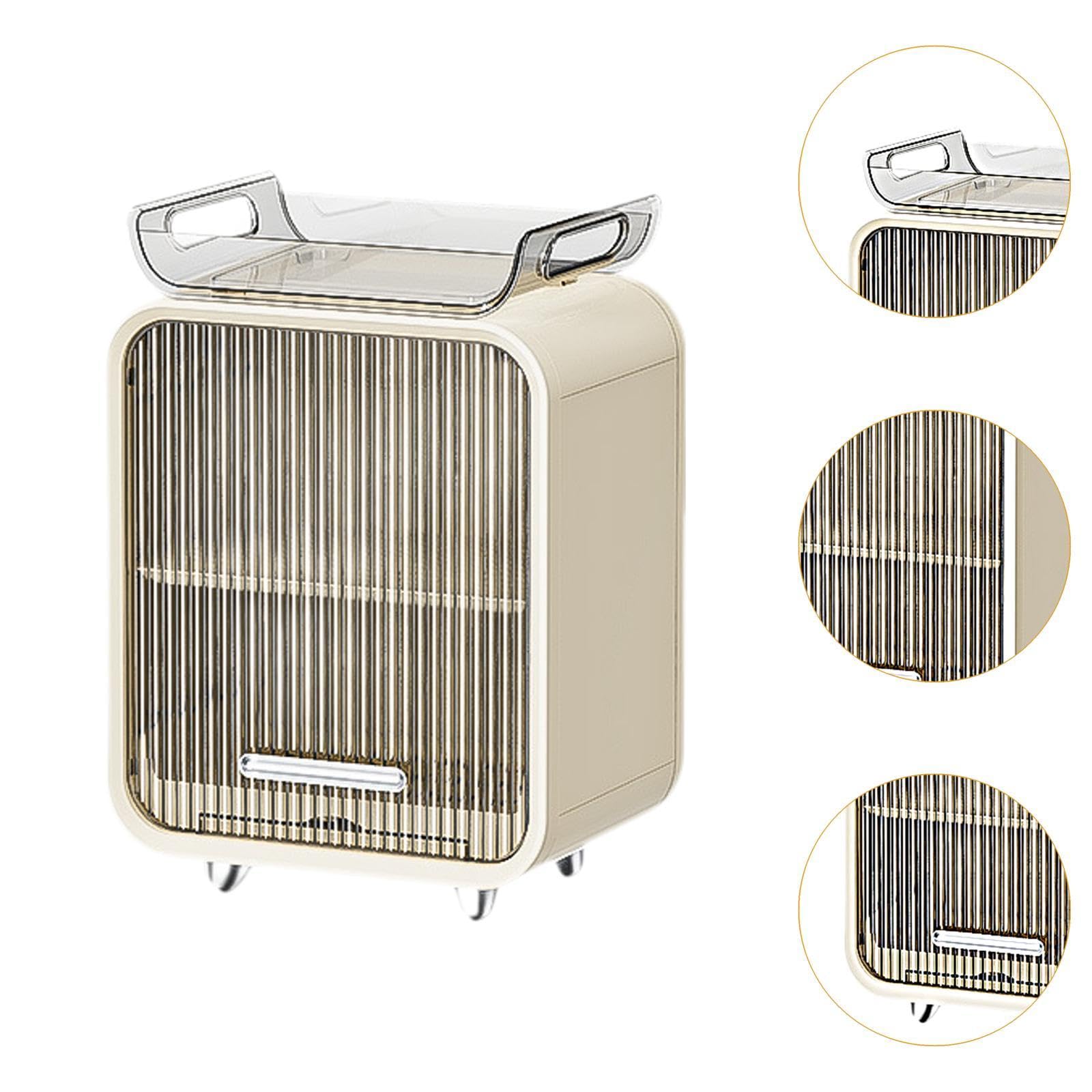 Best Baby Bottle Storage Rack with Removable Drain Tray & Door Organizer - Portable Drying Rack for Baby Bottles, Pacifiers & Breast Pump Parts - Perfect for Nursery, Kitchen Counter & Bathroom Organization (Beige, Tall)
