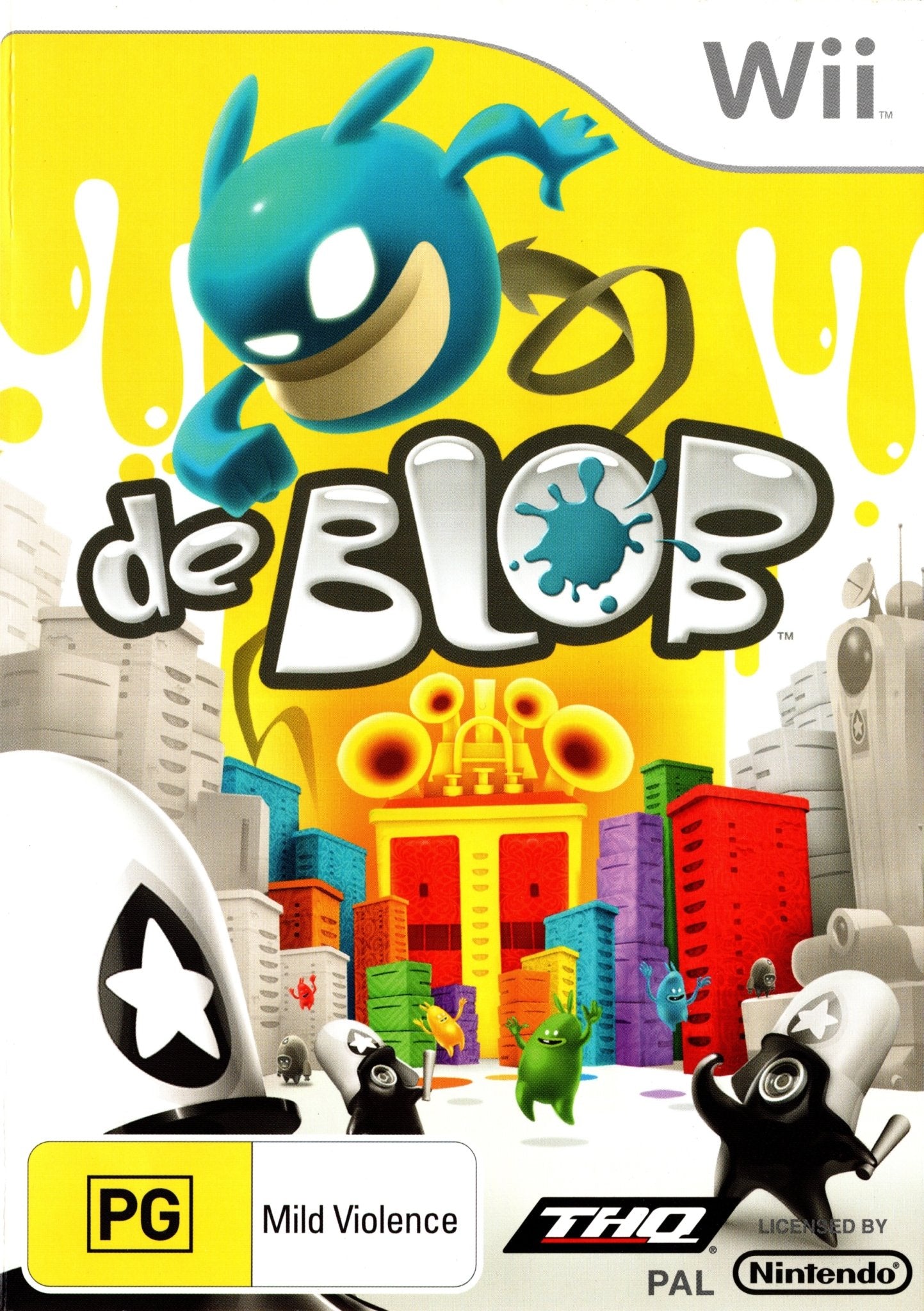 De Blob Nintendo Wii Game PAL Version - Fun & Colorful Adventure for Kids & Families - Perfect for Game Nights & Party Entertainment