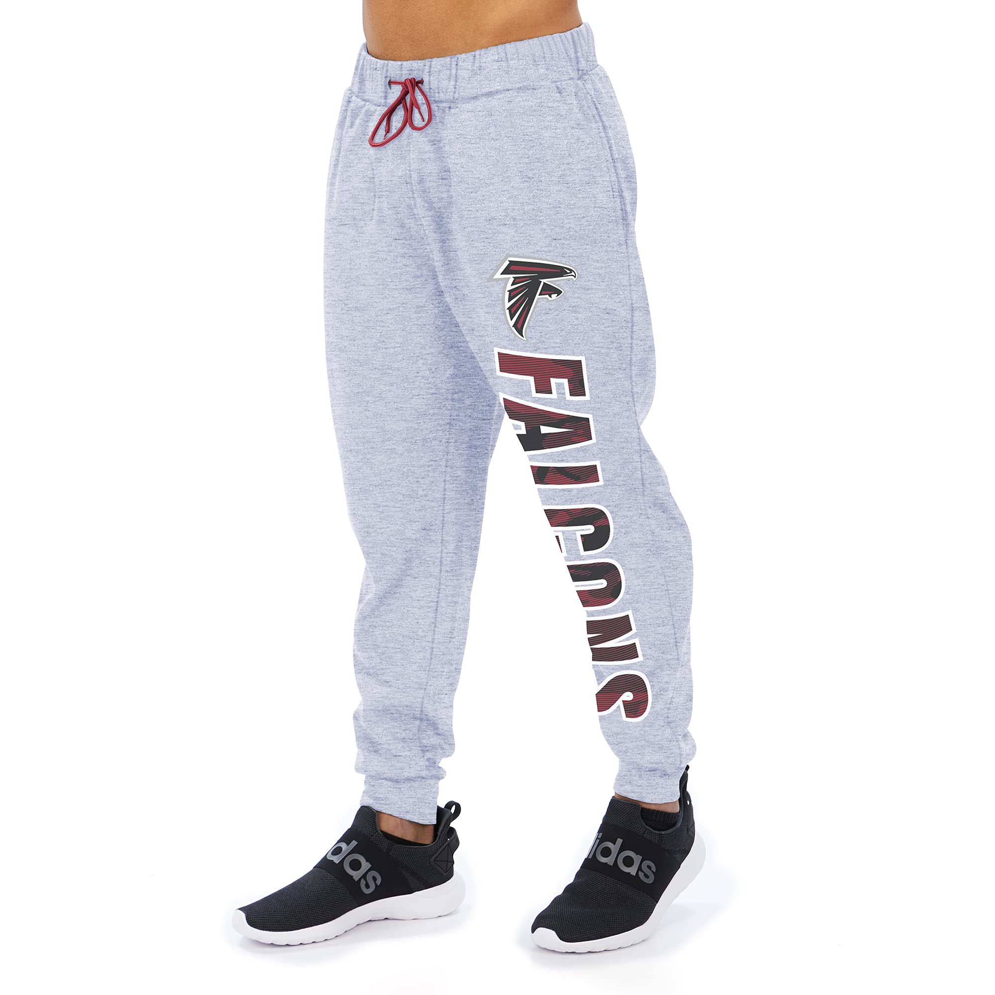 Zubaz Men's NFL Heather Gray Camo Jogger Pants - Comfortable Graphic Sweatpants for Casual Wear, Lounging & Game Day Outfits