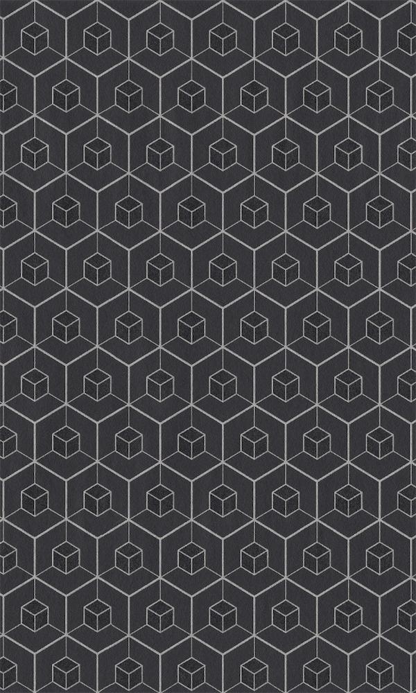 Black Geometric Peel and Stick Wallpaper - Self-Adhesive Removable Wallpaper for Bedroom, Living Room, Home Decor (Design R5715) | Easy DIY Home Improvement & Accent Wall Decor