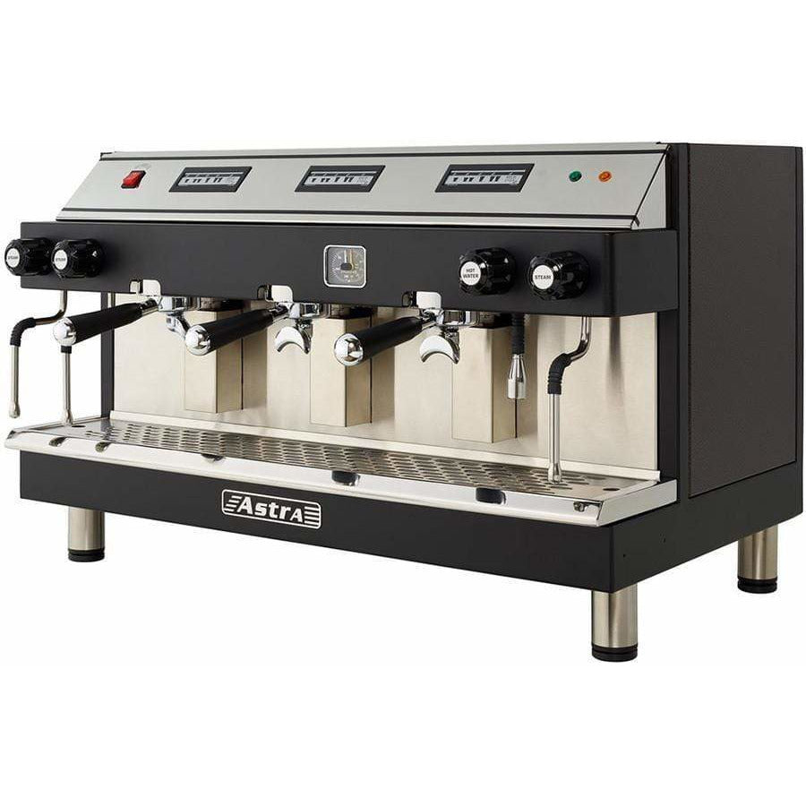 Astra MEGA III Automatic 3 Group Commercial Espresso Machine - Professional Coffee Maker for Cafes, Restaurants & Offices - High Capacity Brewing System