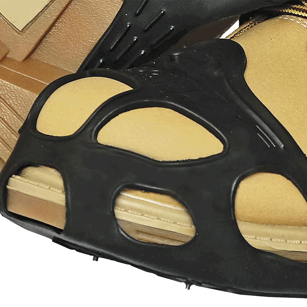 All-Purpose Industrial Ice Cleats for Men & Women - 16-Spike Traction Aids for Walking & Working on Snow & Ice - Perfect for Construction, Mail Delivery & Winter Hiking