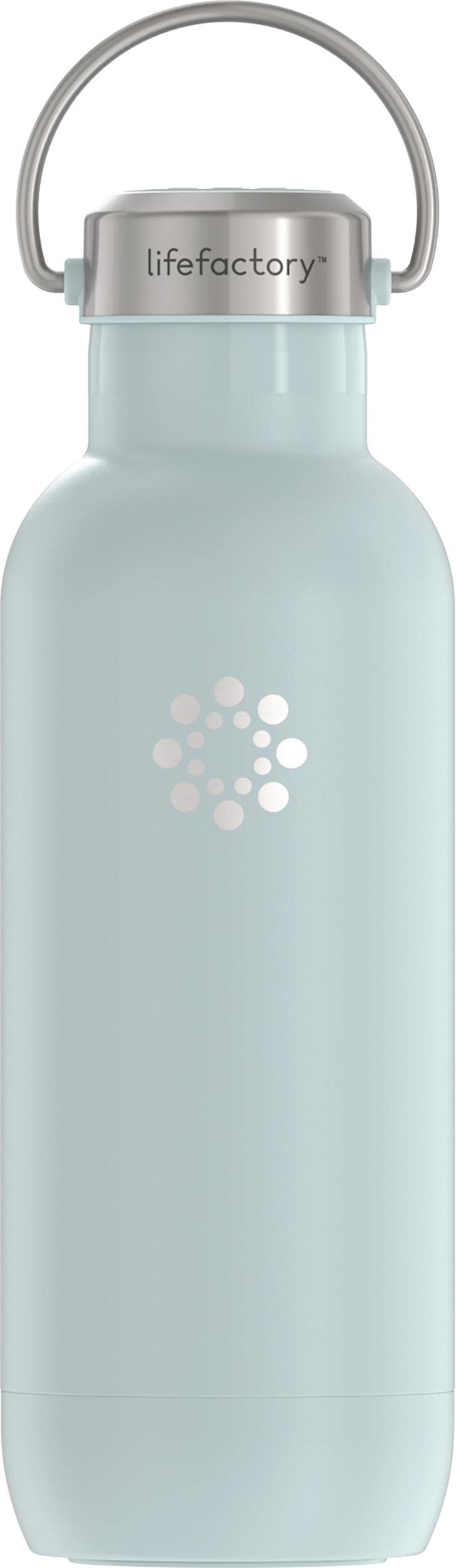 Lifactory 20oz Stainless Steel Vacuum Insulated Water Bottle - Leak Proof, BPA Free, Keeps Drinks Cold for 24 Hours | Perfect for Gym, Hiking, Travel & Outdoor Activities (Mint Green)