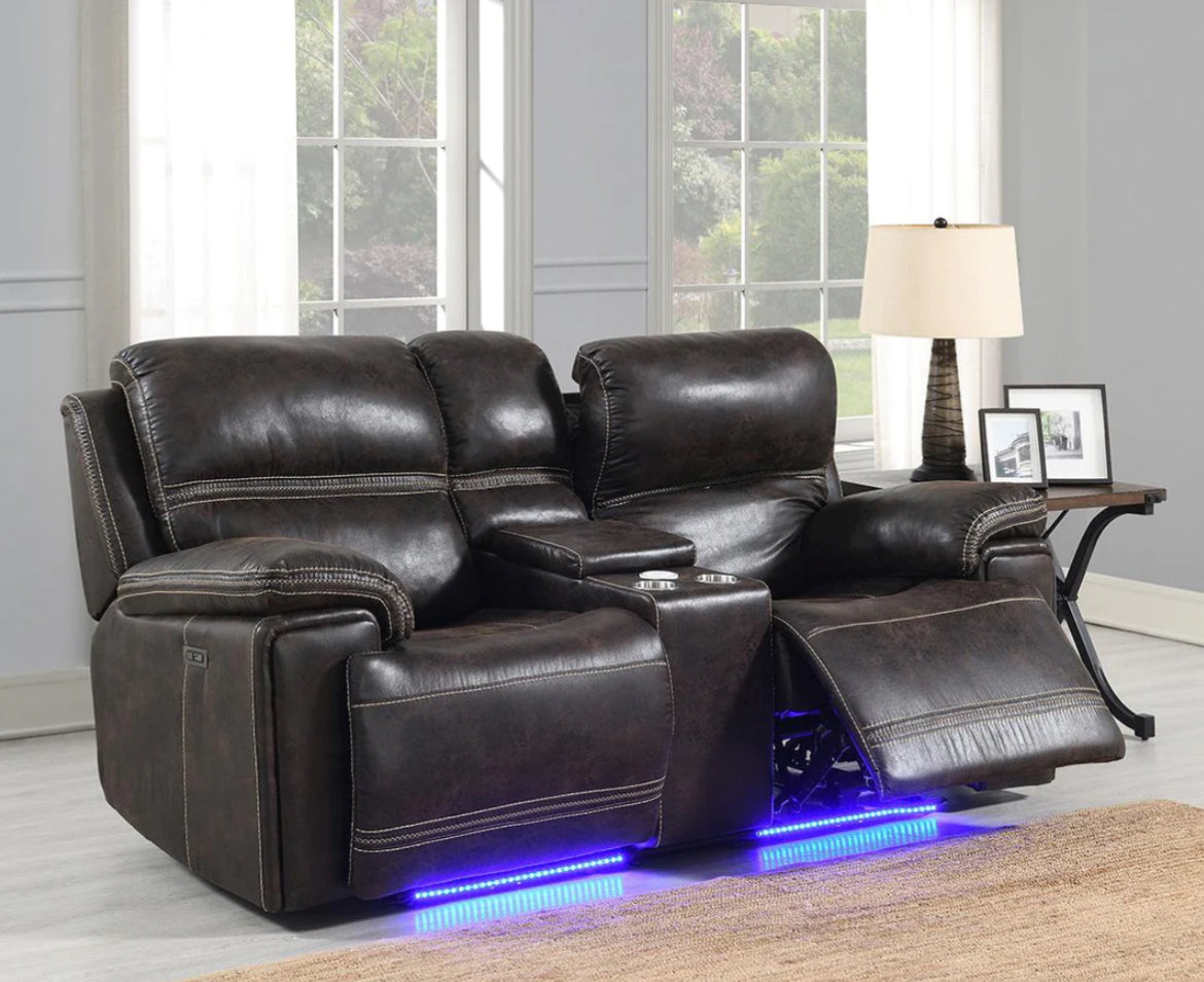 Becky Power Recliner Sofa Collection - Modern Electric Reclining Sofa with USB Charging & Cup Holders - Perfect for Living Room, Home Theater & Relaxation