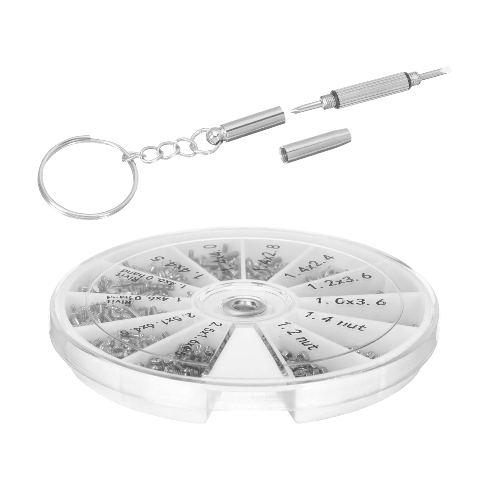 Premium Sunglasses & Eyeglasses Repair Kit - 1 Set Micro Screwdriver with Screws & Nuts for Watch & Glasses Repair | Perfect for Home, Travel & Emergency Fixes