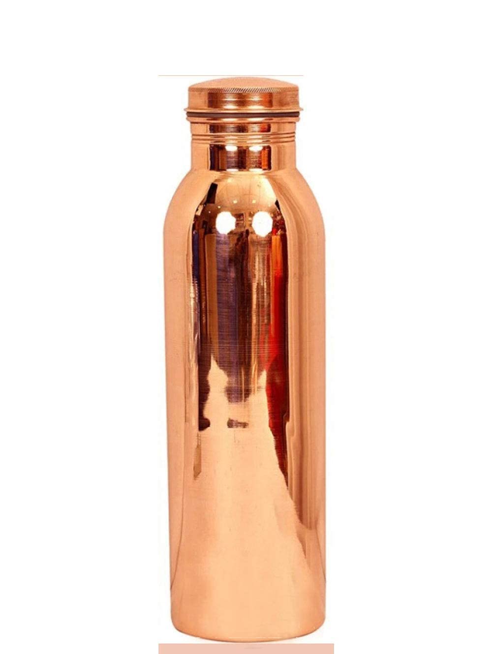 Pure Copper Water Bottle with Lid - BPA Free, Leak Proof, 1 Pack - Ideal for Yoga, Gym, Hiking & Daily Hydration