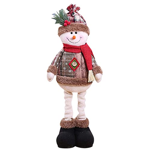 Christmas Decorations Set - Santa Claus, Snowman & Reindeer Plush Doll Figurines | Holiday Home Decor, Xmas Tree Ornaments & Gift Ideas (Ship from USA) - Perfect for Living Room, Mantel & Holiday Party Decorations
