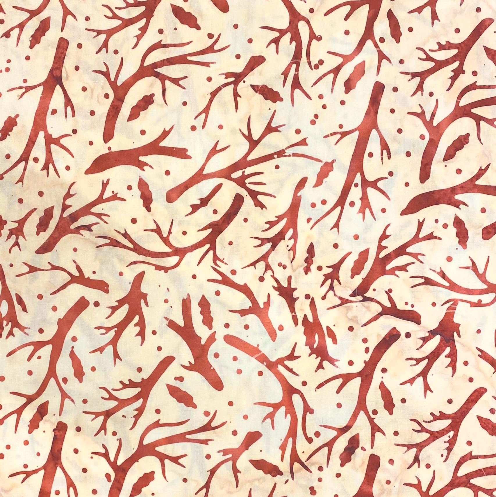 Island Batik Wondrous Branches Neutral Almond Fabric by The Yard - Premium Cotton Quilting Material for DIY Crafts, Home Decor & Sewing Projects