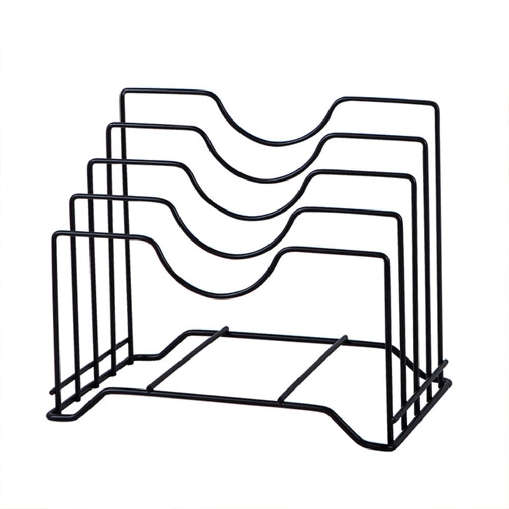Sturdy Pot Lid Holder Organizer - Space-Saving Cabinet & Pantry Storage Rack for Kitchen Cookware Lids - Perfect for Small Kitchens & Organized Cooking Spaces