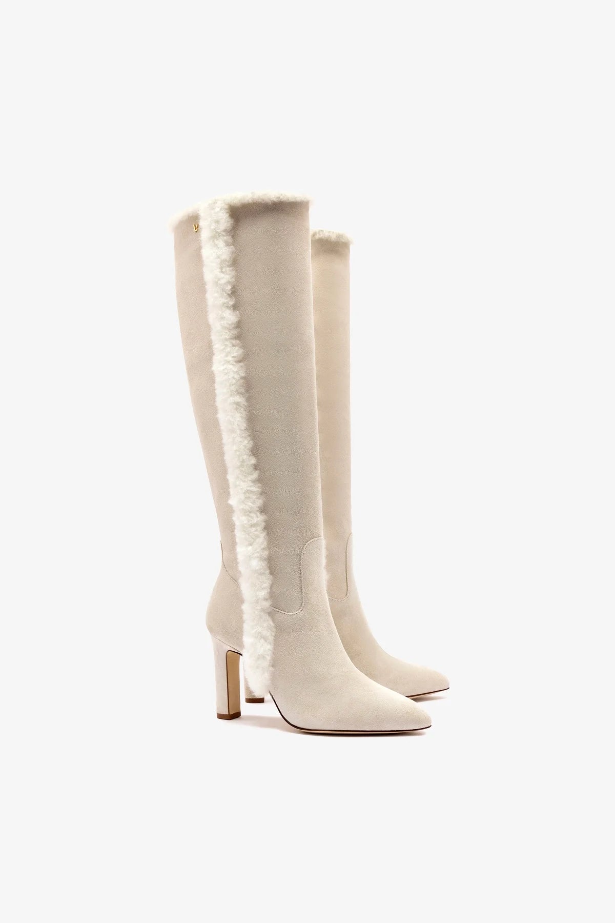 Cindy Hi Faux Fur Boots - Grey Mushroom Suede & Natural Shearling Winter Boots for Women | Cozy & Stylish Cold Weather Footwear for Snow Days and Outdoor Adventures
