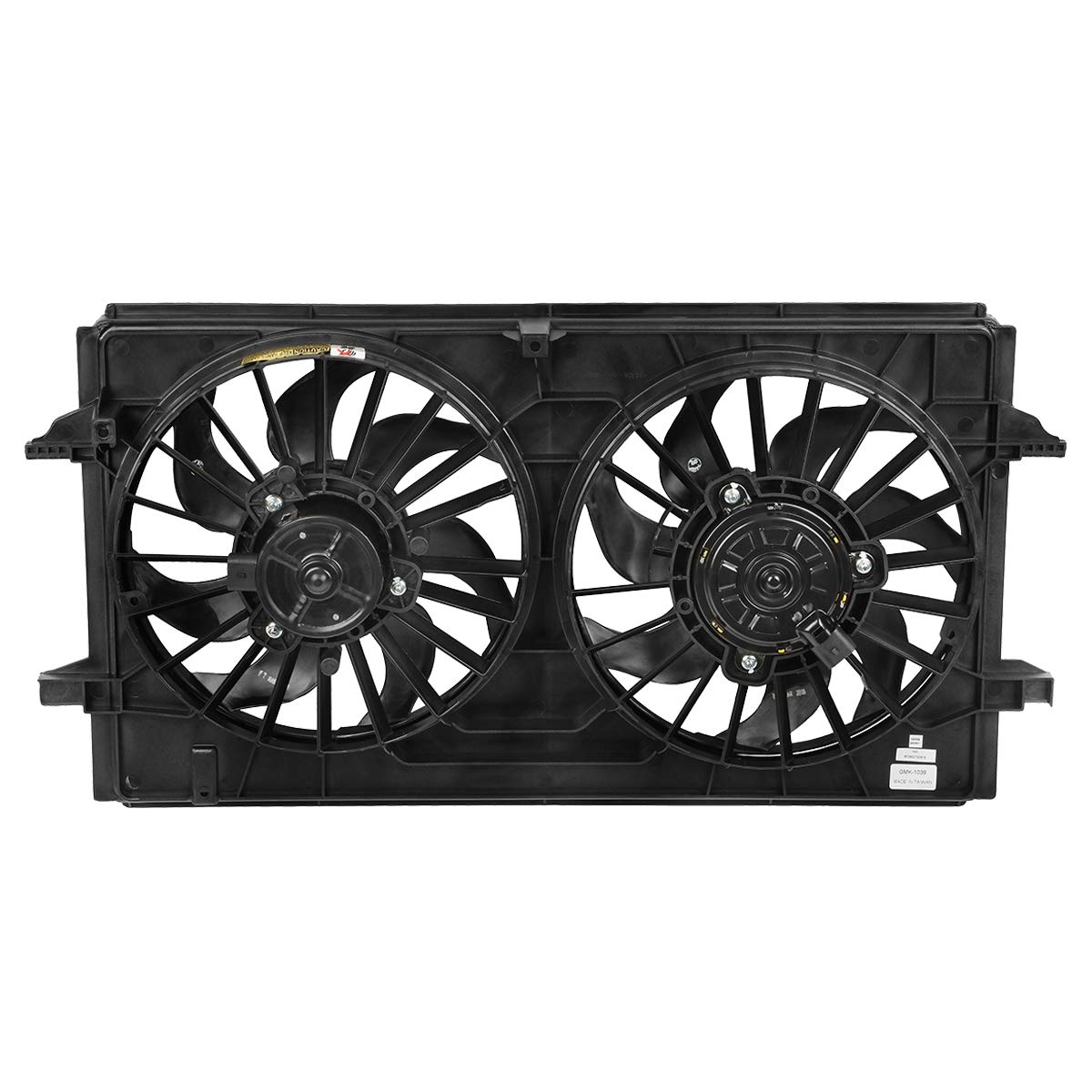 DNA MOTORING OEM-RF-0140 High Performance Radiator Cooling Fan Assembly - Direct Replacement for 2007-2012 Chevy Malibu, 2006-2010 Pontiac G6, 2007-2009 Saturn Aura - Improved Cooling Efficiency - Perfect for Engine Overheating Prevention & Summer Driving