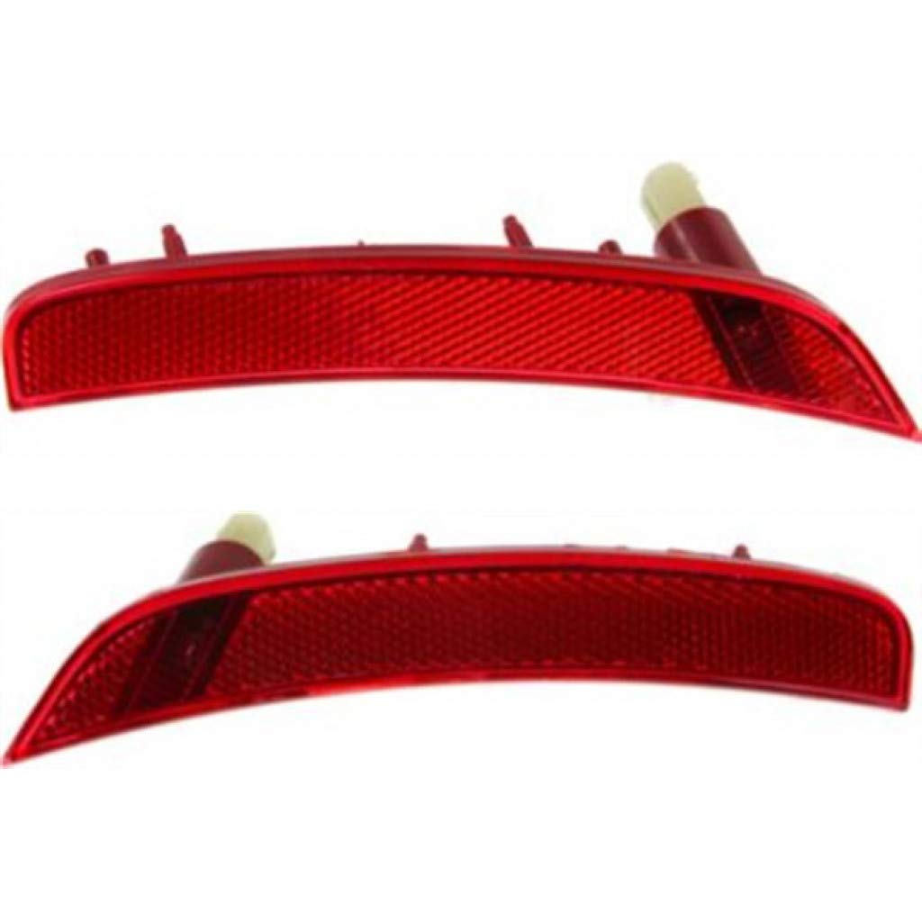 2012-2017 Fiat 500 Pair LED Rear Marker Reflector Lights - Driver & Passenger Side Replacement for FI2864100 FI2865100 (Fits Models with Park Assist System) - Perfect for Night Driving Safety and Vehicle Customization