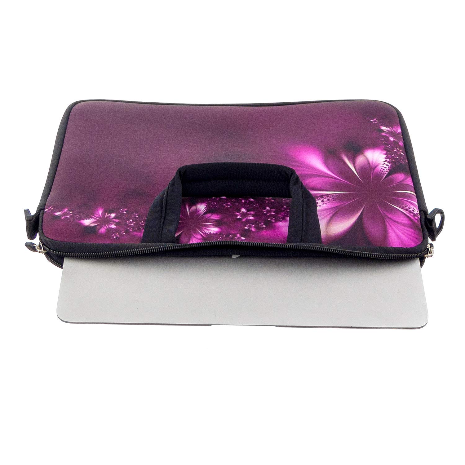 RICHEN 17 Inch Laptop Shoulder Bag - Durable Carrying Case for 15.6/16/17/17.3/17.4 Inch Laptops & Notebooks, Stylish Flowers Design, Perfect for Work, Travel & School