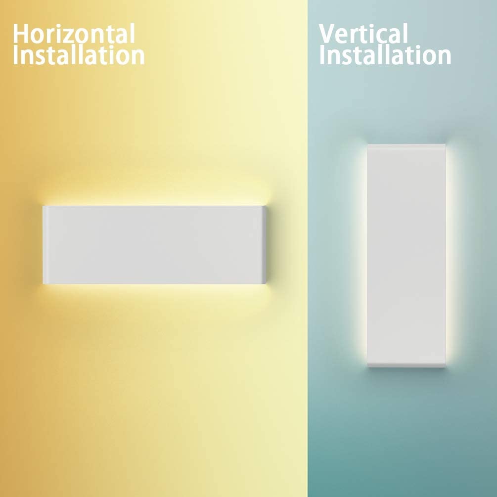 Aipsun Modern Aluminum LED Wall Sconce - Indoor Wall Lighting Fixture for Living Room, Bedroom, Hallway & Corridor - Dimmable Energy Saving Light for Home Decor