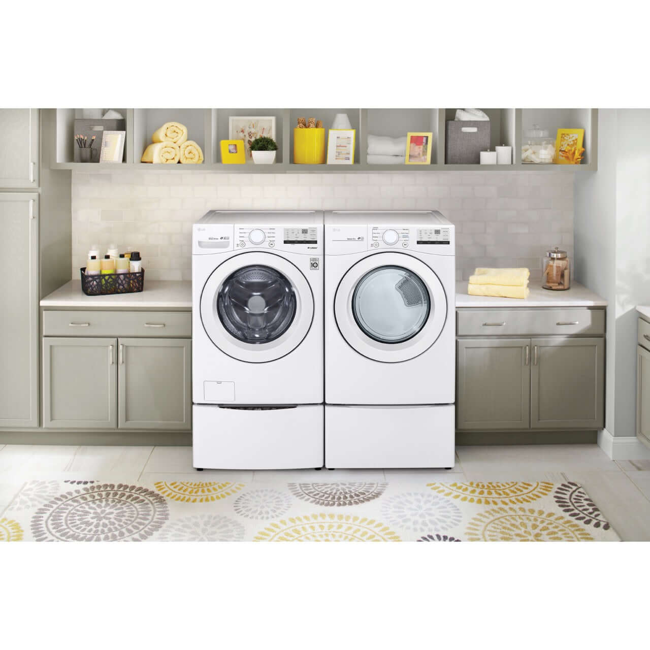 LG DLG3401W 27 Inch 7.4 Cu. Ft. Ultra Large Capacity Gas Clothes Dryer in White - Perfect for Large Families & Heavy Laundry Loads