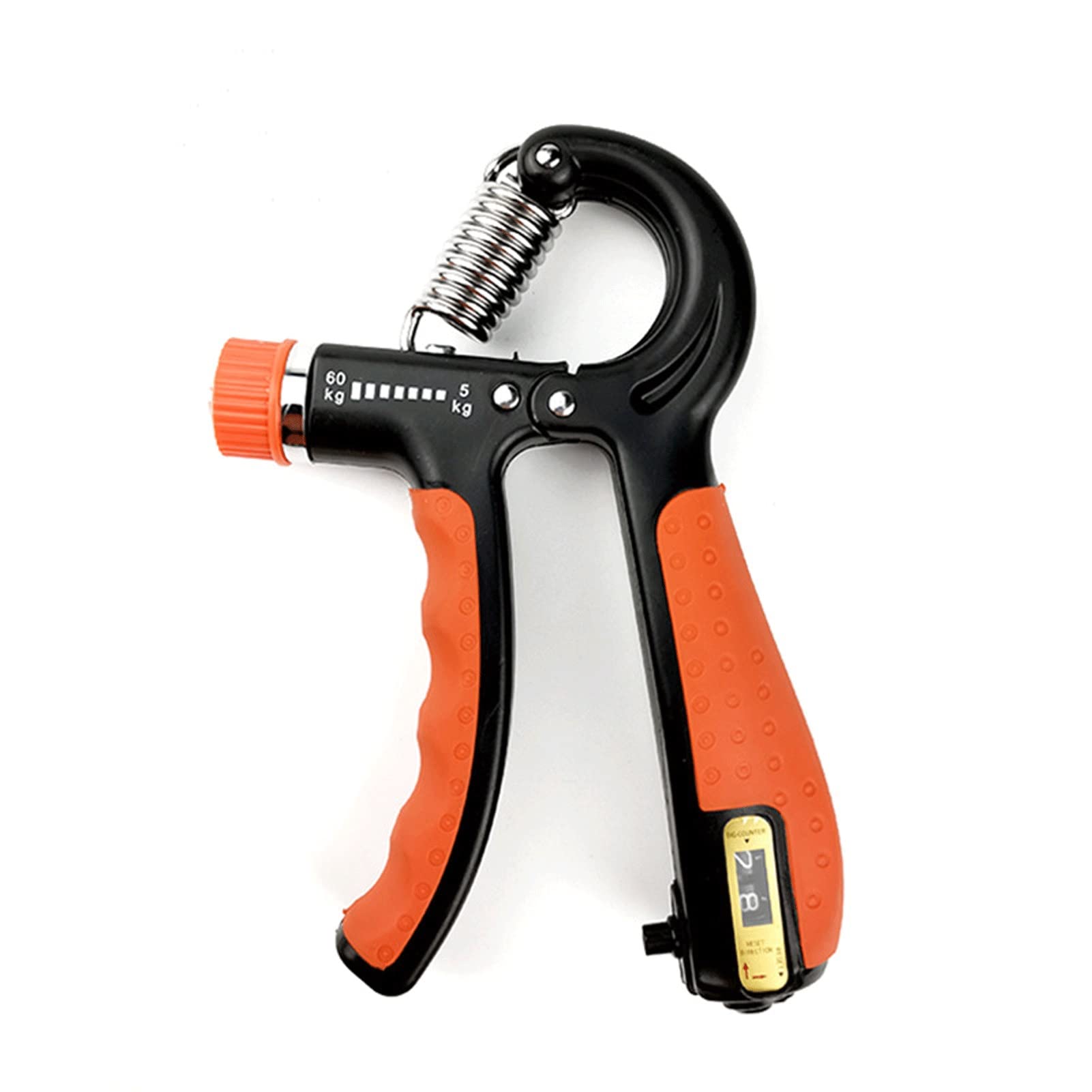 Adjustable Hand Grip Strengthener 11-132Lbs - Non-Slip Grip Strength Trainer for Forearm & Finger Exercises - Orange Resistance Bands for Muscle Building & Physical Therapy - Perfect for Gym, Office & Home Workouts