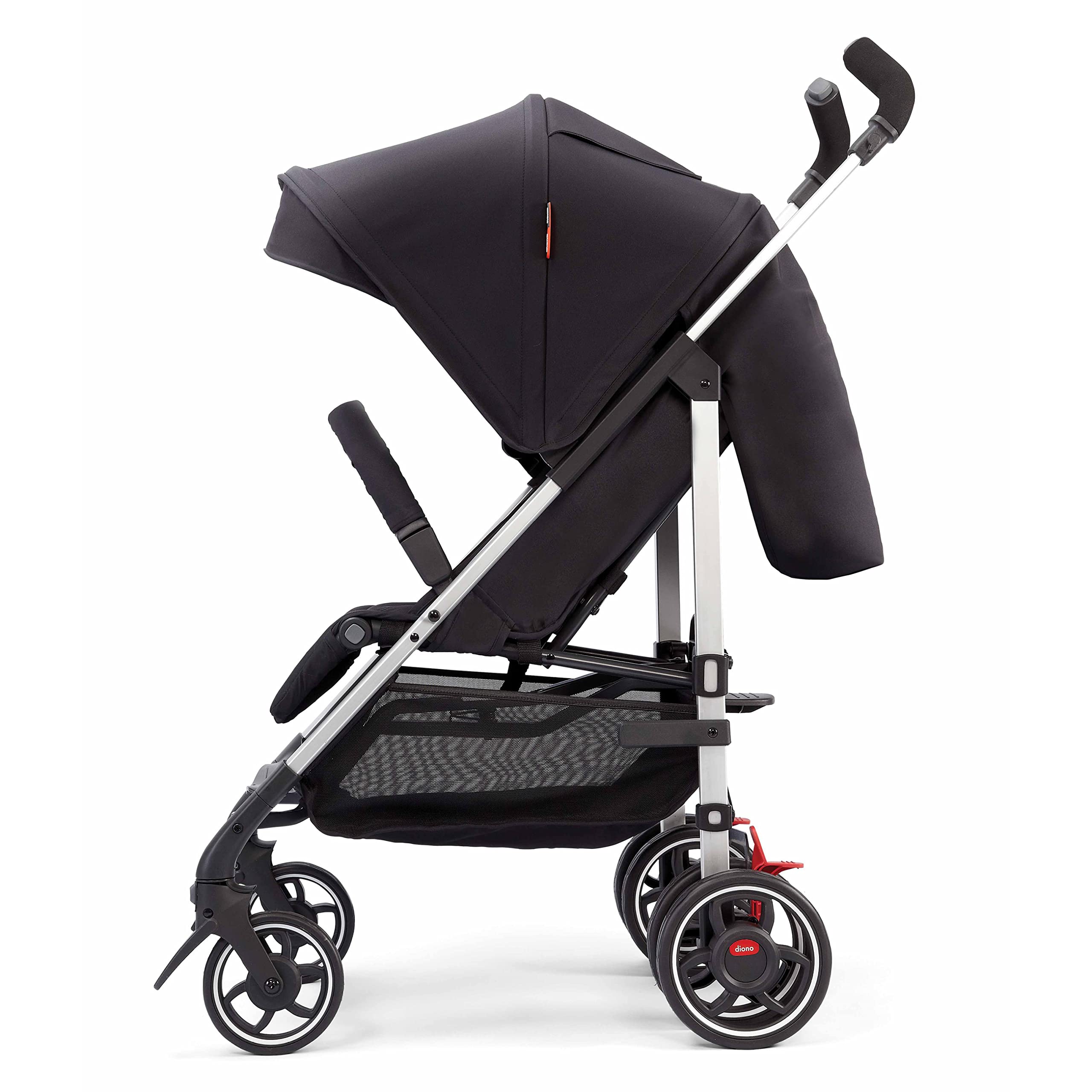 Diono Flexa Lightweight Umbrella Stroller for Infants to Toddlers - Compact Freestanding Fold, Adjustable Canopy & XL Storage Basket (Black Midnight) | Perfect for Travel, Shopping & Everyday Use