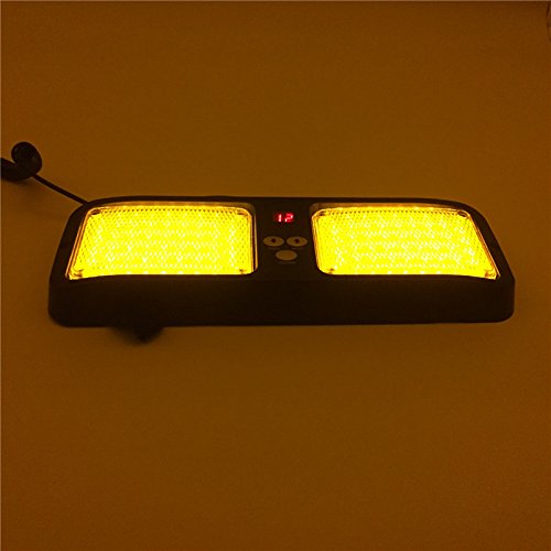 HEHEMM 86 LED 12V Automotive Emergency Strobe Lights - Amber Flashing Warning Light with 12 Modes for Trucks, Boats & Cars | Sun Visor Mount | Roadside Safety & Emergency Signaling