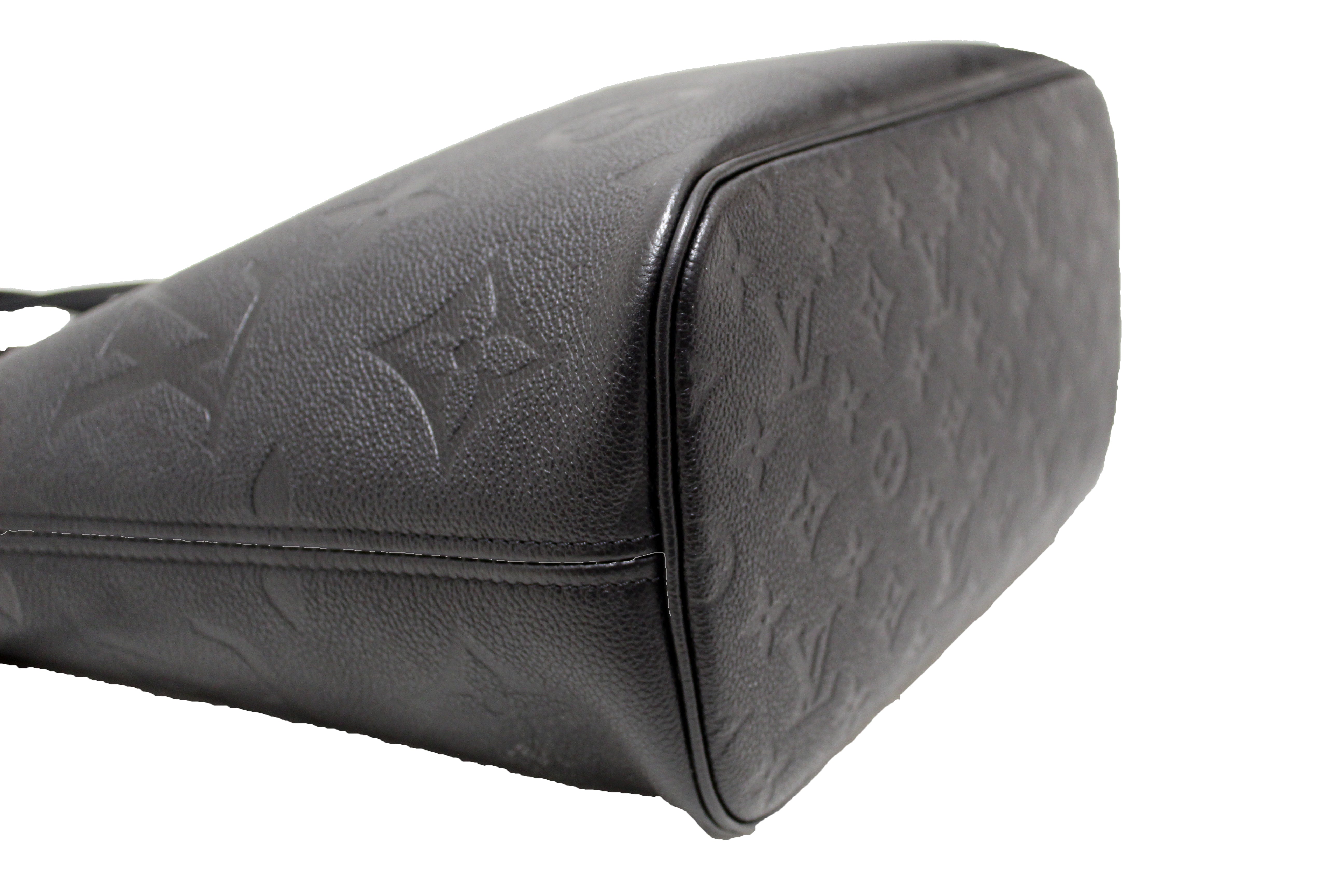 Authentic Louis Vuitton Black Monogram Empreinte Leather Neverfull MM Shoulder Bag Tote - Luxury Designer Handbag for Women, Perfect for Work, Travel & Everyday Use
