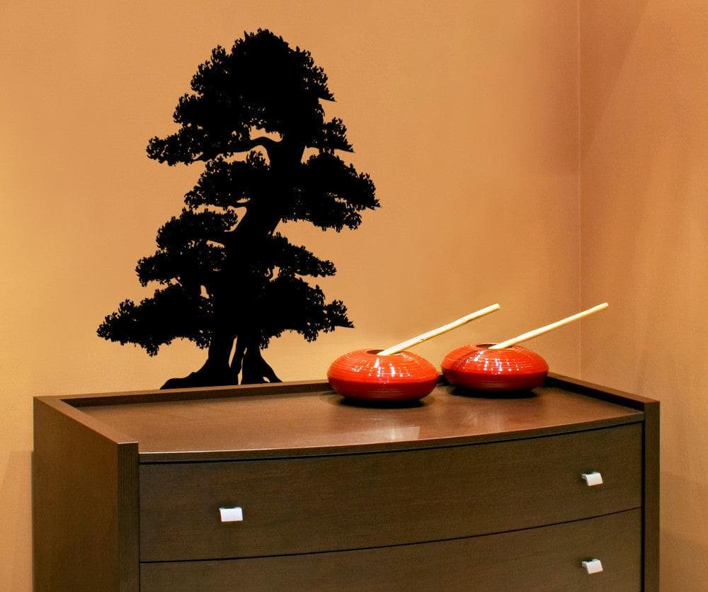 Vinyl Wall Decal Sticker - Driftwood Bonsai Tree Design (AC204) - Perfect for Home, Office & Nursery Decor