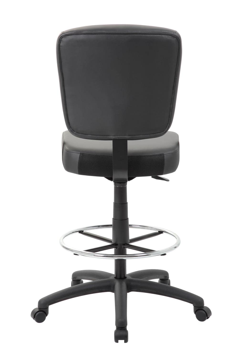 Boss Office Products Oversized Drafting Stool - Adjustable Height Ergonomic Chair for Architects & Designers, Black - Perfect for Drafting Tables, Art Studios & Home Offices