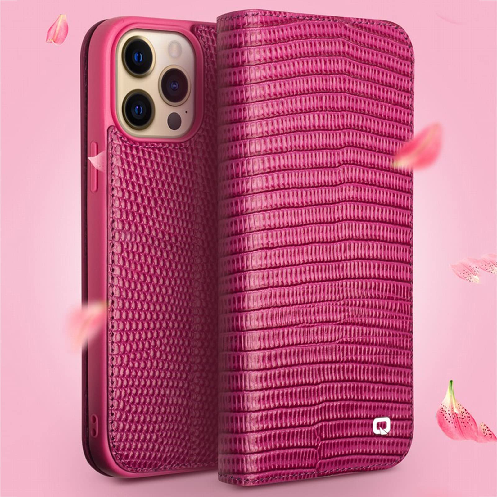 Genuine Leather Flip Wallet Case for iPhone 13 Pro Max (6.7