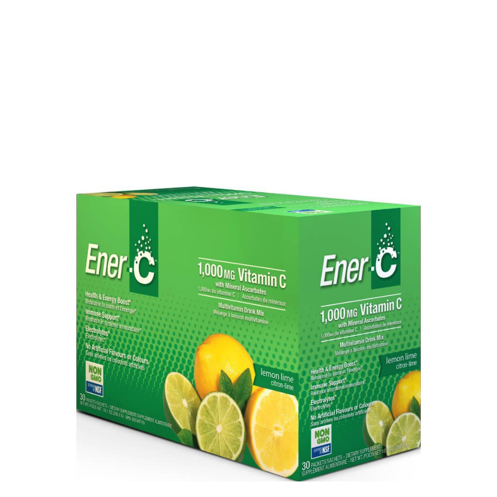 Ener C Multivitamin Drink Mix - Lemon Lime Flavor | Immune Support & Energy Boost | Perfect for Travel, Workouts & Daily Hydration