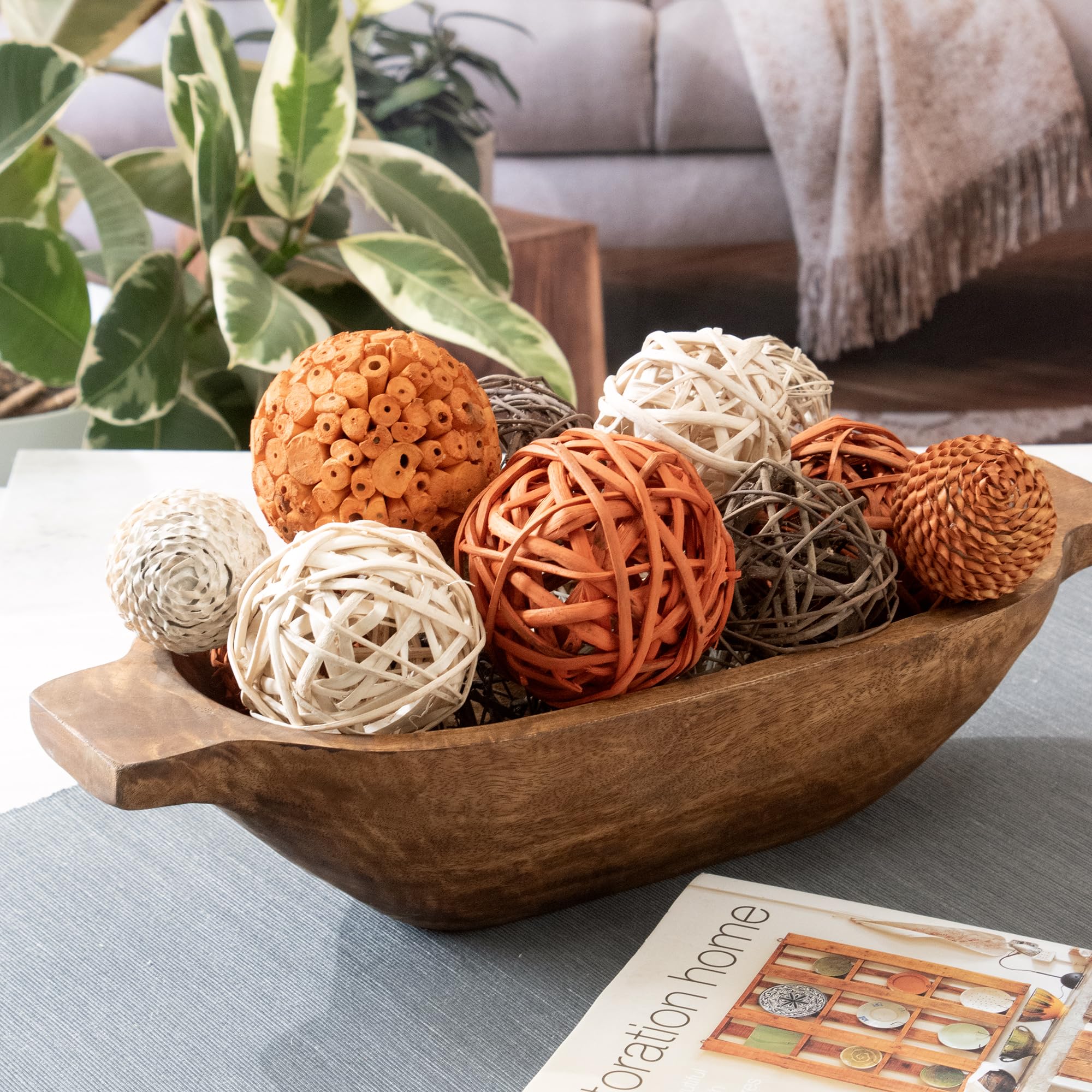 ANDALUCA Large Decorative Vase Filler Balls - 100-Pack Burnt Orange Glass Orbs for Centerpieces, Wedding Decor, Tabletop Displays & Home Decor Accents