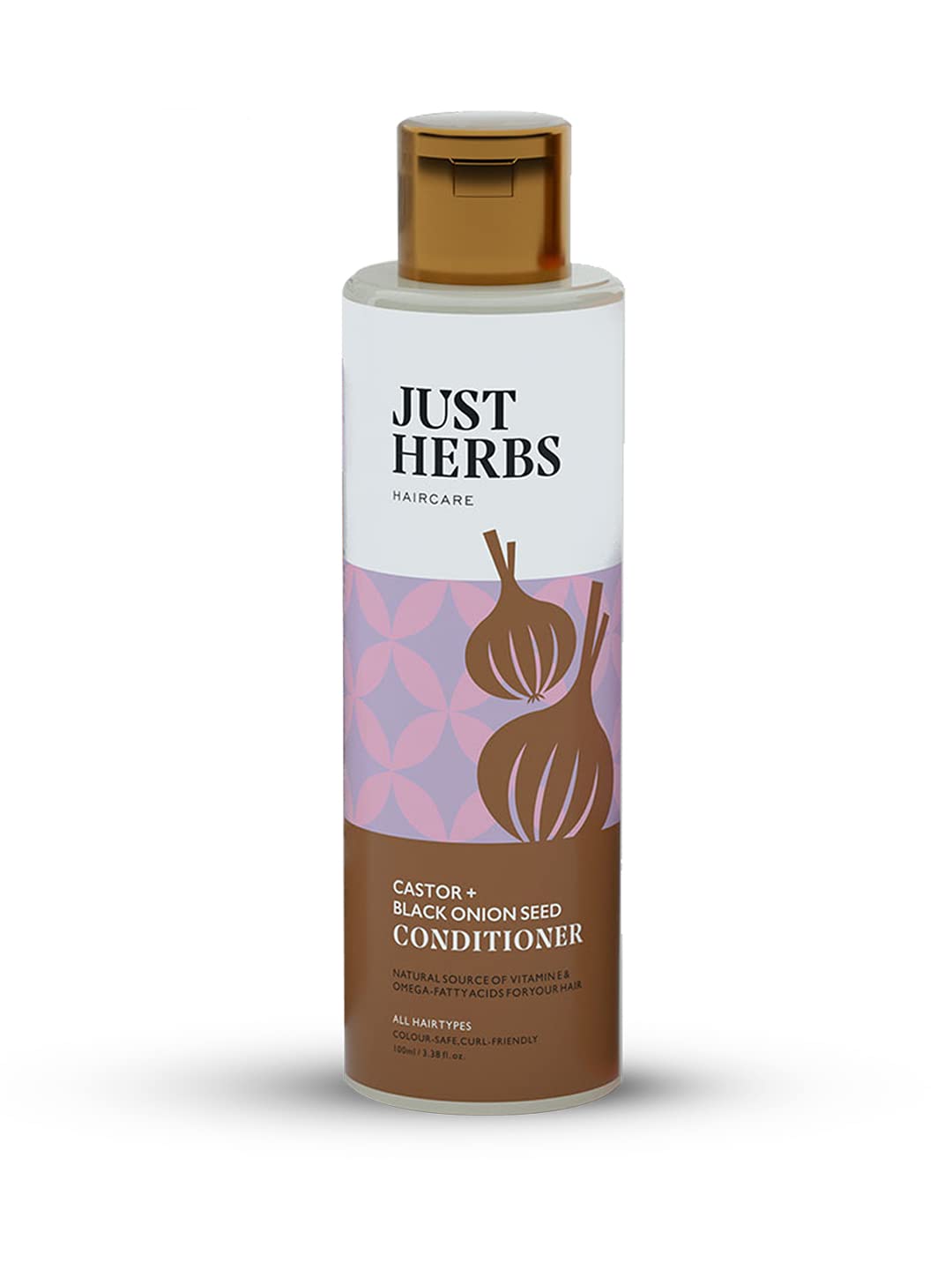 Just Herbs Castor Conditioner with Onion Black Seed Oil & Bhringraj - Promotes Hair Growth, Reduces Hair Fall & Repairs Color Treated Hair - 100ml - For Men & Women - Perfect for Daily Hair Care & Scalp Nourishment