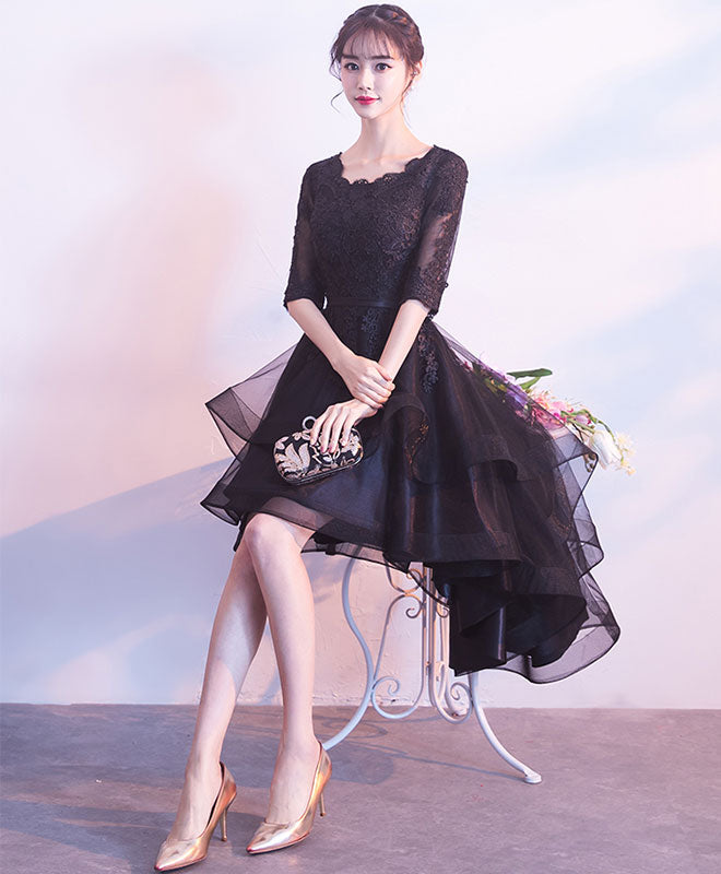 Elegant Black Tulle Lace Short Prom Dress for Women - Sexy Cocktail Party Bridesmaid Dress - Perfect for Homecoming, Evening Parties & Special Occasions