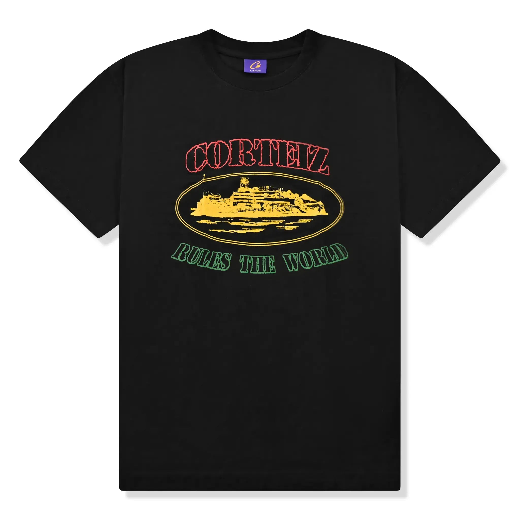Corteiz OG Carni Alcatraz Black T-Shirt for Men | Premium Cotton Streetwear Tee | Perfect for Casual Wear, Street Style & Urban Fashion