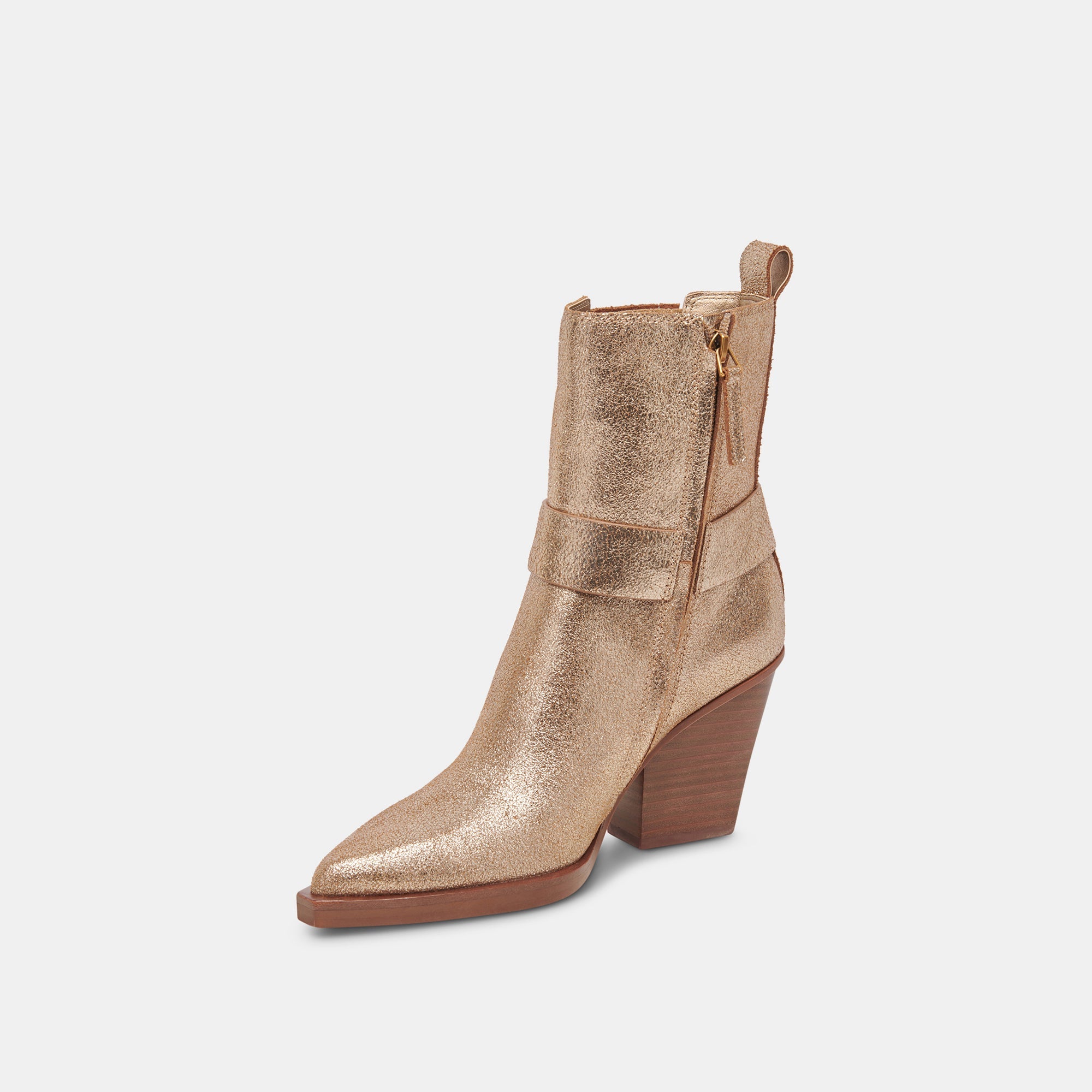 Bounty Boots Rose Gold Distressed Leather Ankle Boots for Women - Stylish Vintage Fashion Footwear for Casual Outings & Night Out