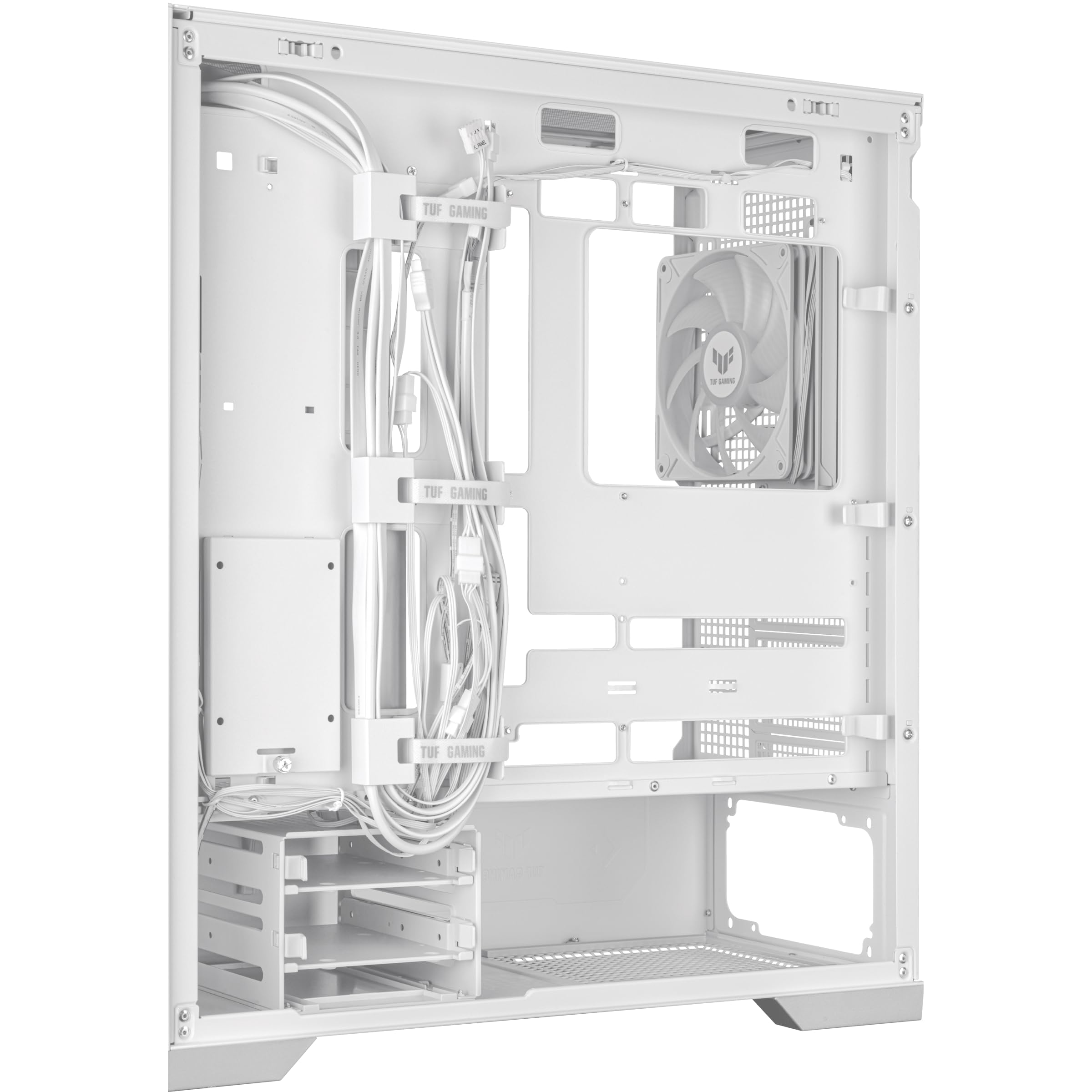 ASUS TUF Gaming GT302 ARGB White Edition ATX Mid-Tower PC Case - 4x 140mm ARGB Fans for Optimal Airflow & Cooling, Interchangeable & Detachable Panels, Hidden-Connector MB Support - Perfect for Gaming Rigs & High-Performance PC Builds