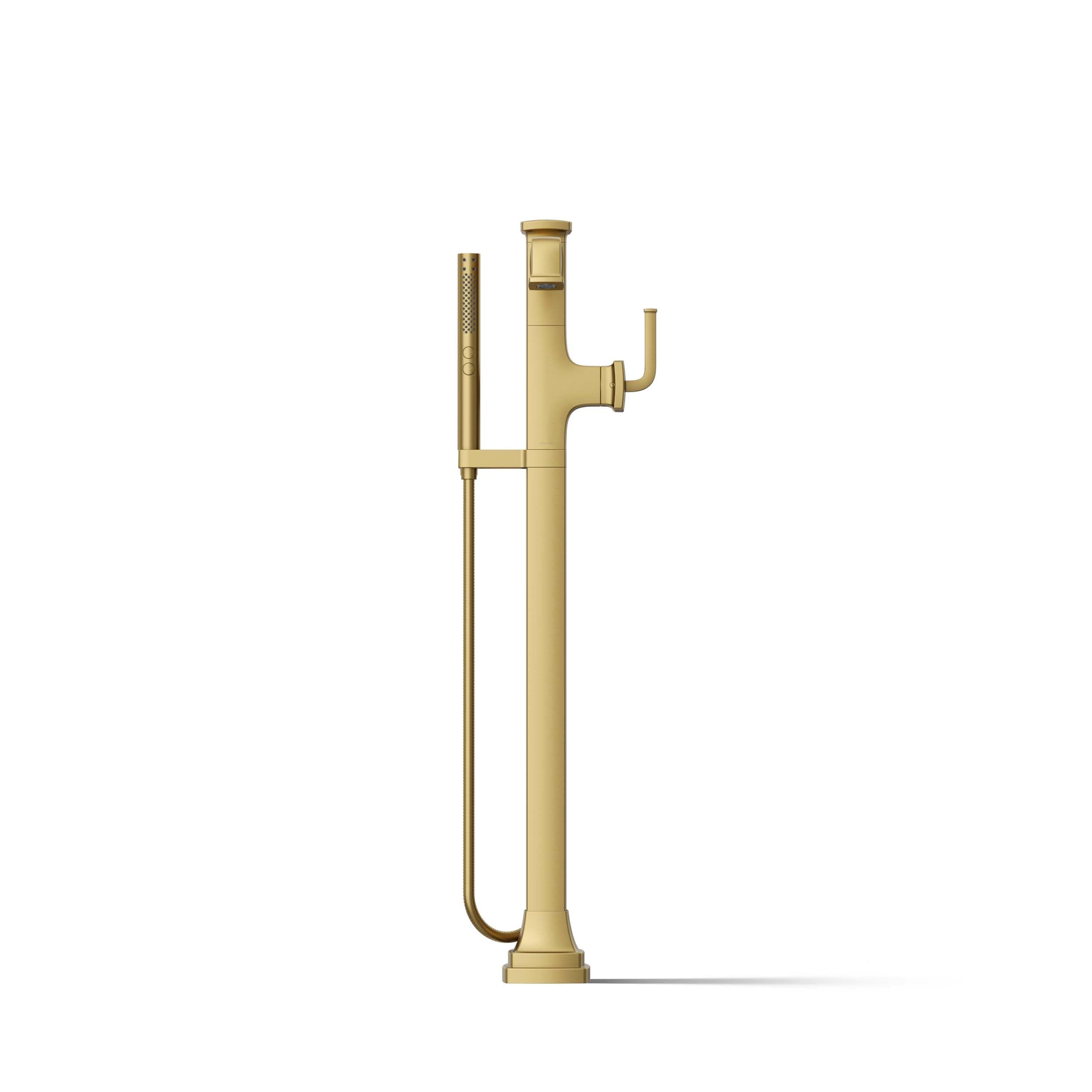 KOHLER RIFF® Freestanding Bathroom Faucet Trim - Modern Matte Black Bathroom Sink Faucet for Vanity, Vessel Sink, and Luxury Home Decor