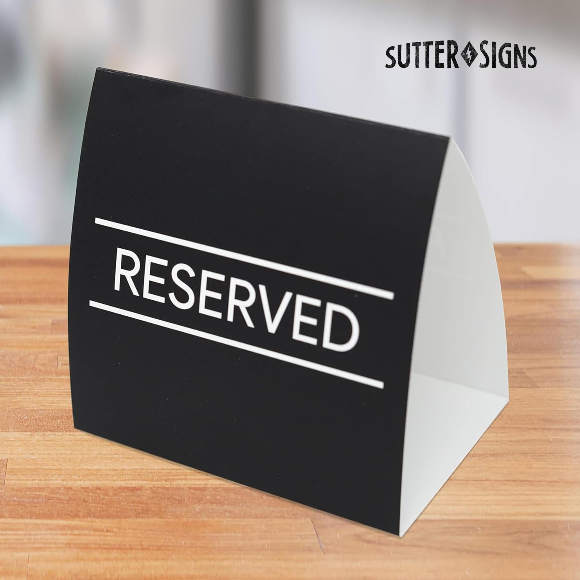 20 Pack Reserved Table Signs - Elegant Table Tent Place Cards for Weddings, Restaurants & Special Events | Perfect for Seating Arrangements & Guest Recognition