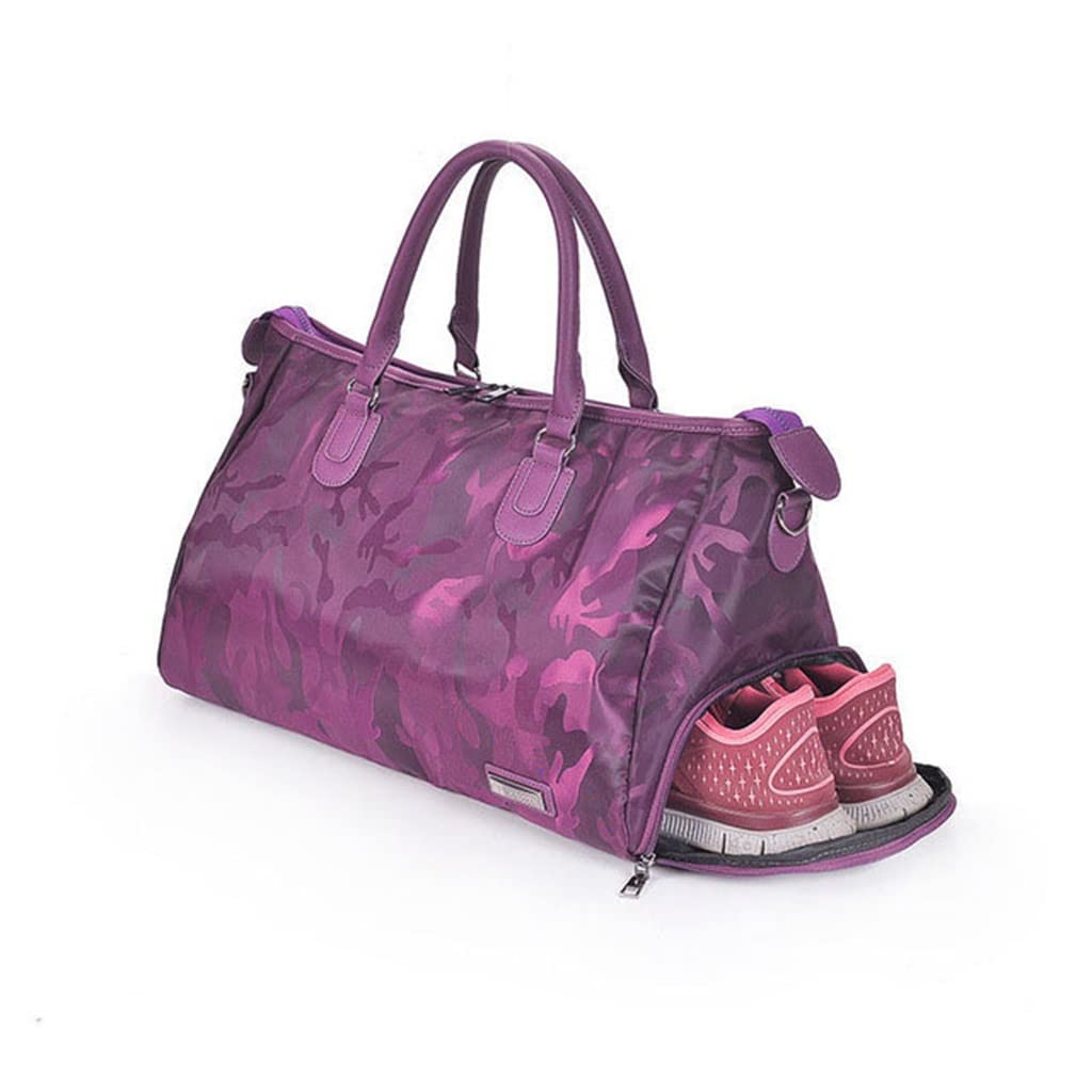 Premium Sports Gym Bag with Ventilated Shoe Compartment - Waterproof Travel Duffel for Yoga, Swimming & Outdoor Activities (30x40x23cm, Purple) - Ideal for Gym, Travel & Sports Enthusiasts