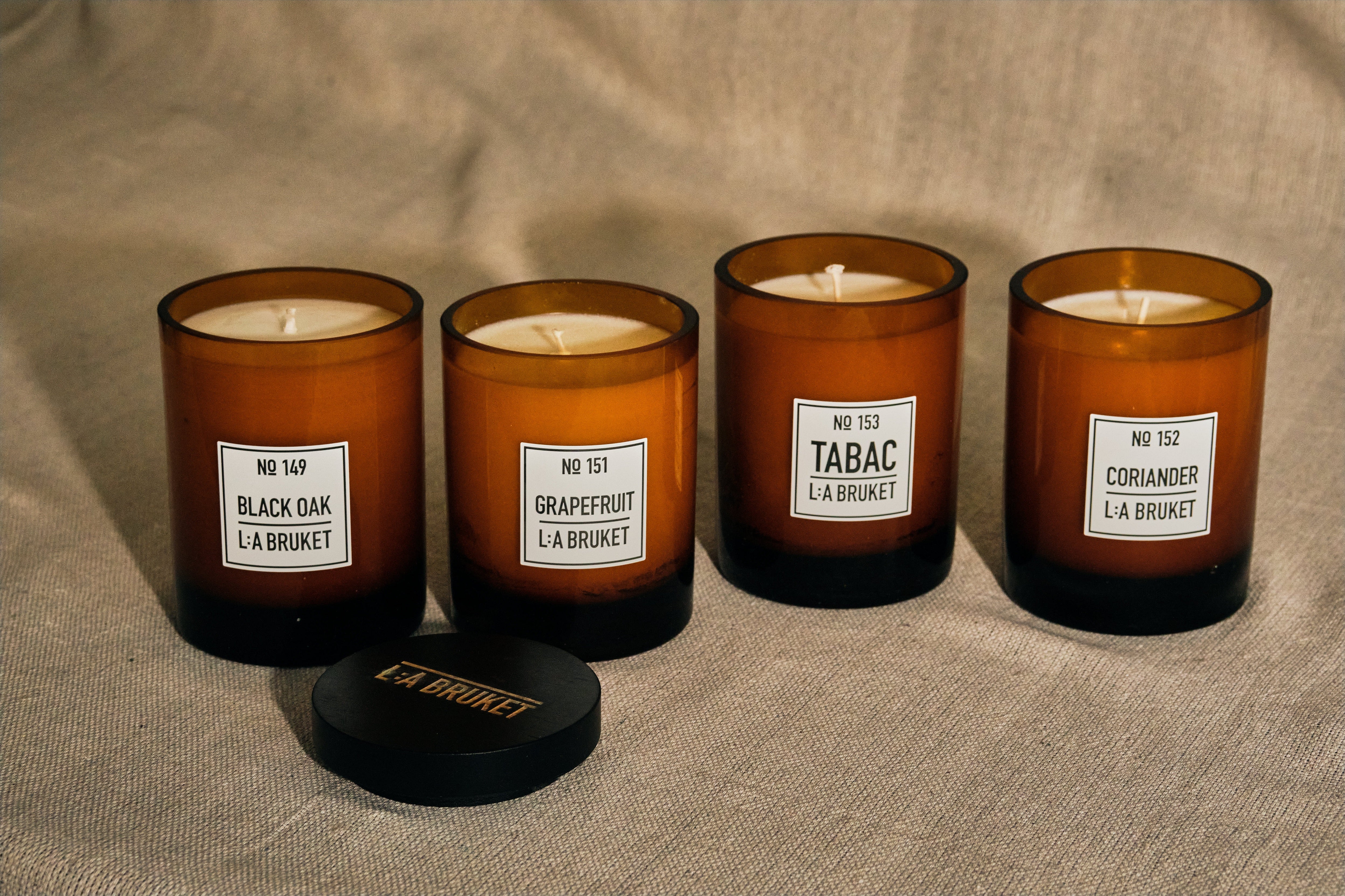 L:A Bruket Aromatherapy Scented Candles & Refills – Natural Soy Wax Candles for Relaxation, Meditation & Home Decor