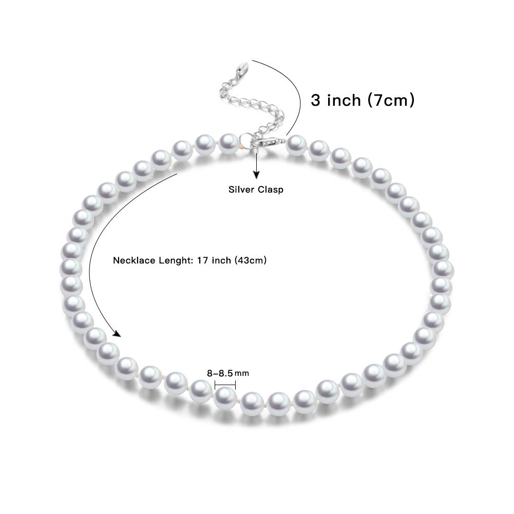 Elegant Beaded Pearl Choker Necklace - Women's Fashion Jewelry for Birthday Gifts, Party, Wedding & Special Occasions