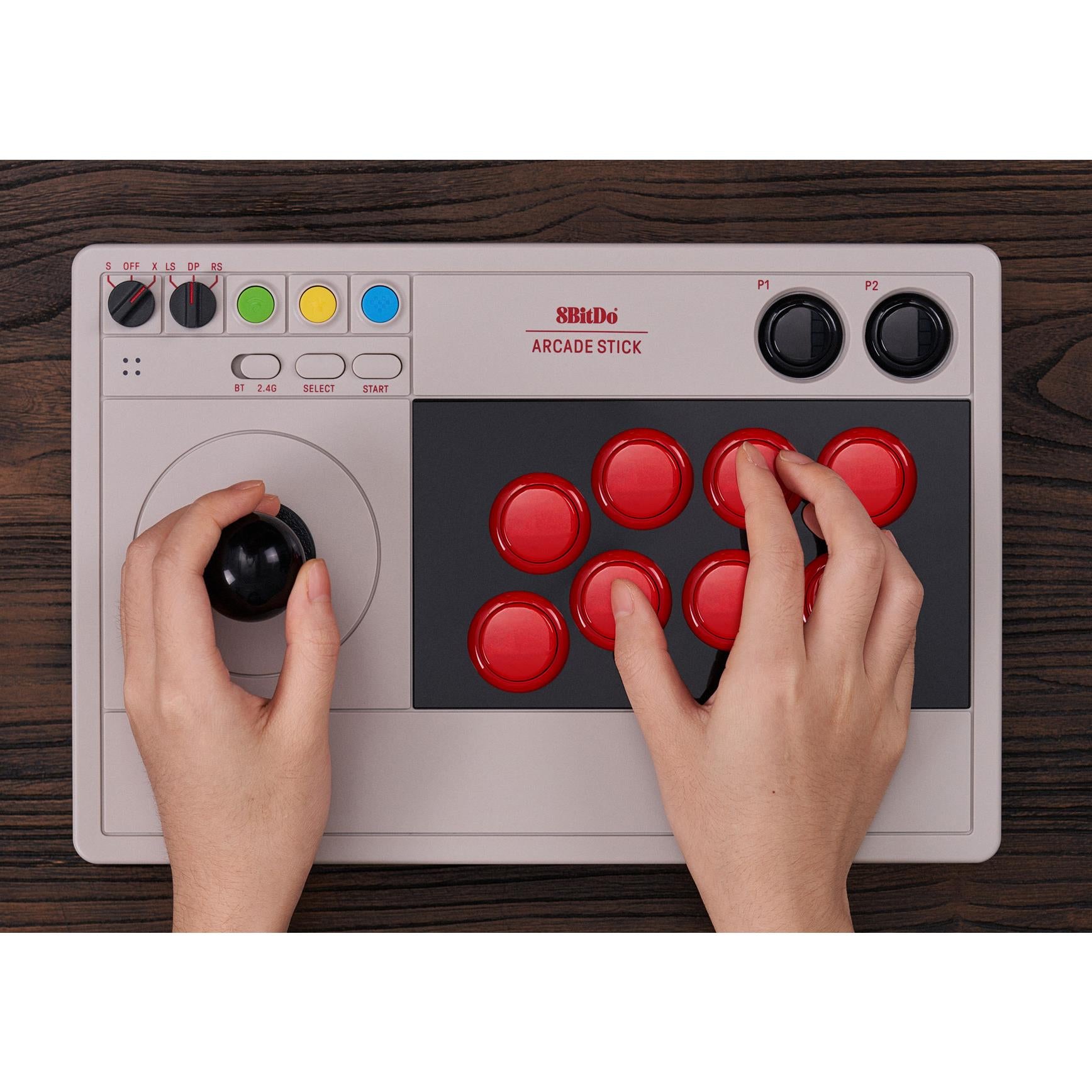 8BitDo Arcade Stick for PC, Switch, Raspberry Pi - Wireless Bluetooth Fight Joystick for Retro Gaming & Classic Arcade Games - Perfect for Street Fighter, Tekken & Fighting Game Enthusiasts