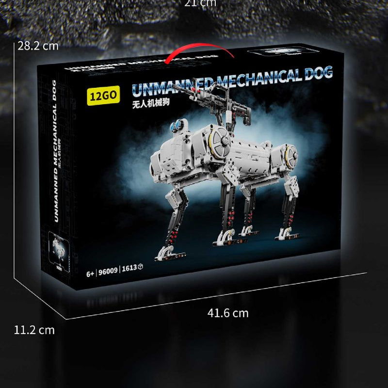 1613pcs 12GO 96009 Remote Control Robot Dog - Intelligent Unmanned Robotic Toy for Kids & Adults, STEM Educational Gift for Birthday & Christmas | Indoor & Outdoor Play, Science Learning, Tech Enthusiasts
