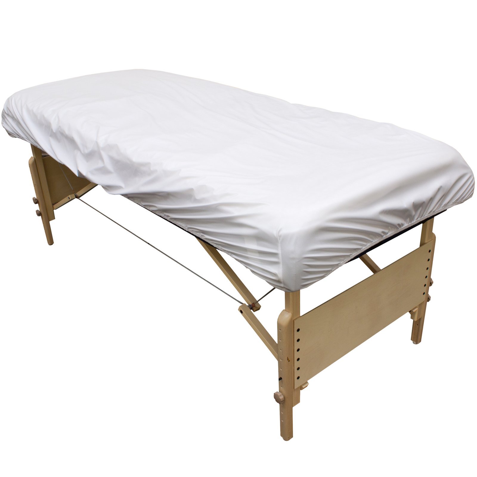 10 Pack Waterproof PUL Massage Table Covers - Reusable Protective Barrier with Wipe Clean Surface, Machine Washable for Massage Tables, Warmers & Pads | Ideal for Spa, Salon & Professional Massage Therapy (White)