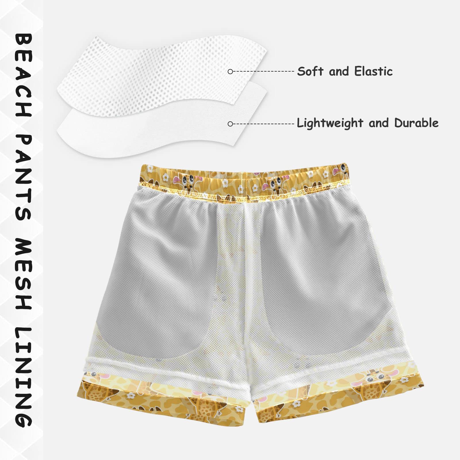 **Giraffe Print Cowhide Boys Swim Trunks for Toddlers - Quick Dry Baby Kids Swimwear with UPF 50+ Sun Protection - Perfect for Beach, Pool & Summer Water Play (Size 4T)**