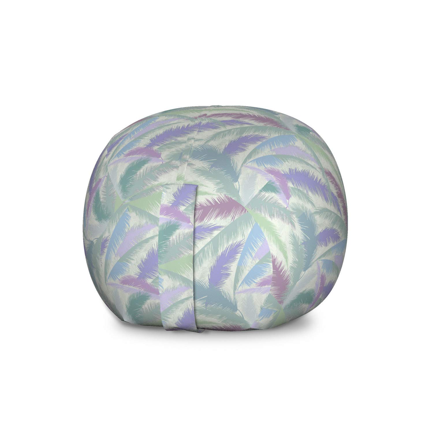 Ambesonne Hawaii Large Washable Toy Storage Bag Chair - Abstract Floral & Tropical Leaf Design, Stuffed Animal Organizer for Kids' Room, Playroom & Nursery - Multicolor