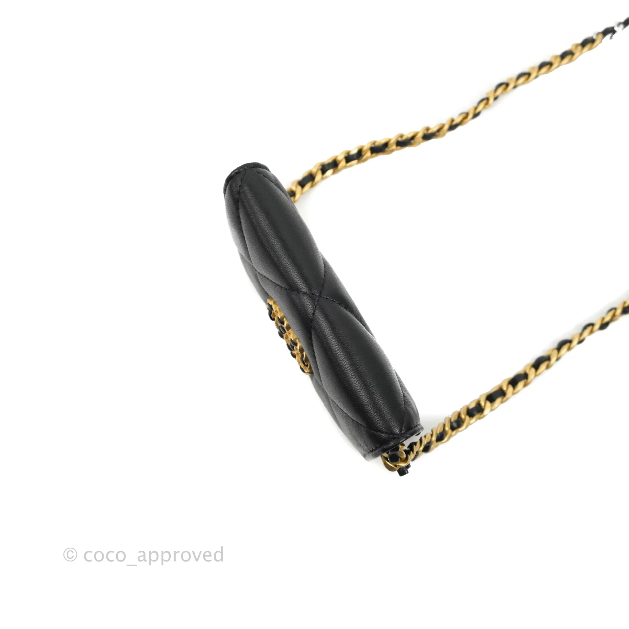 Chanel 19 Card Holder With Chain Black Mixed Hardware - Luxury Wallet for Women - Perfect for Everyday Use, Travel & Special Occasions