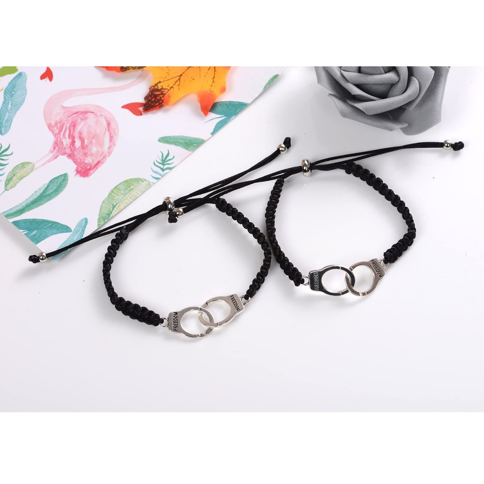 RAYSTAR Best Friend Bracelets for Women - Matching Friendship Bracelets Set of 2/3/4 - Partner in Crime BFF Gifts for Birthday, Anniversary & Special Occasions - Perfect for Couples, Sisters & Best Friends