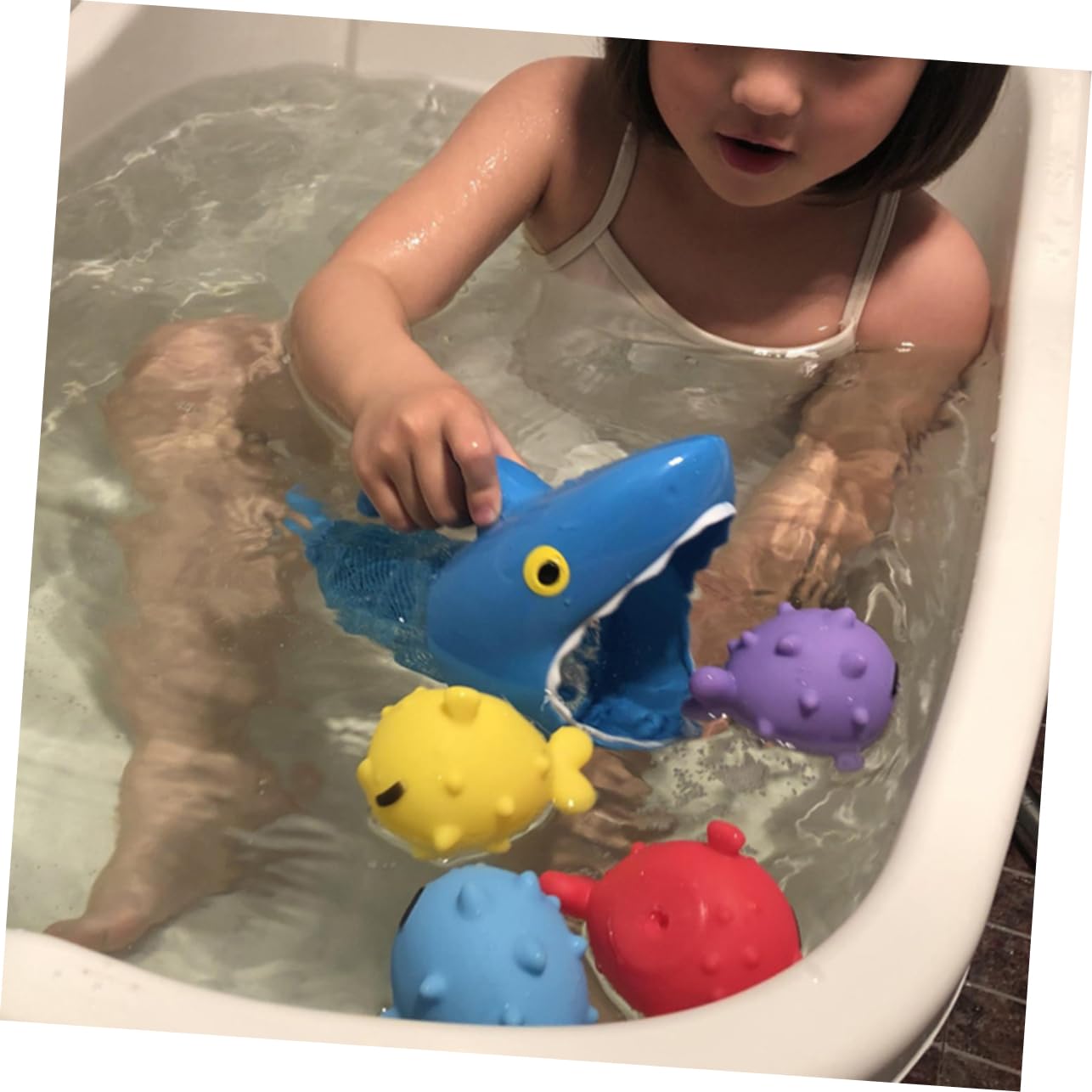 VICASKY 15 Pcs Girls Bath Toys Set - Floating Animal Shower Toys, Ocean Life Water Scoop & Bath Time Fun for Toddlers - Perfect for Bathtub Play, Pool Parties & Sensory Learning