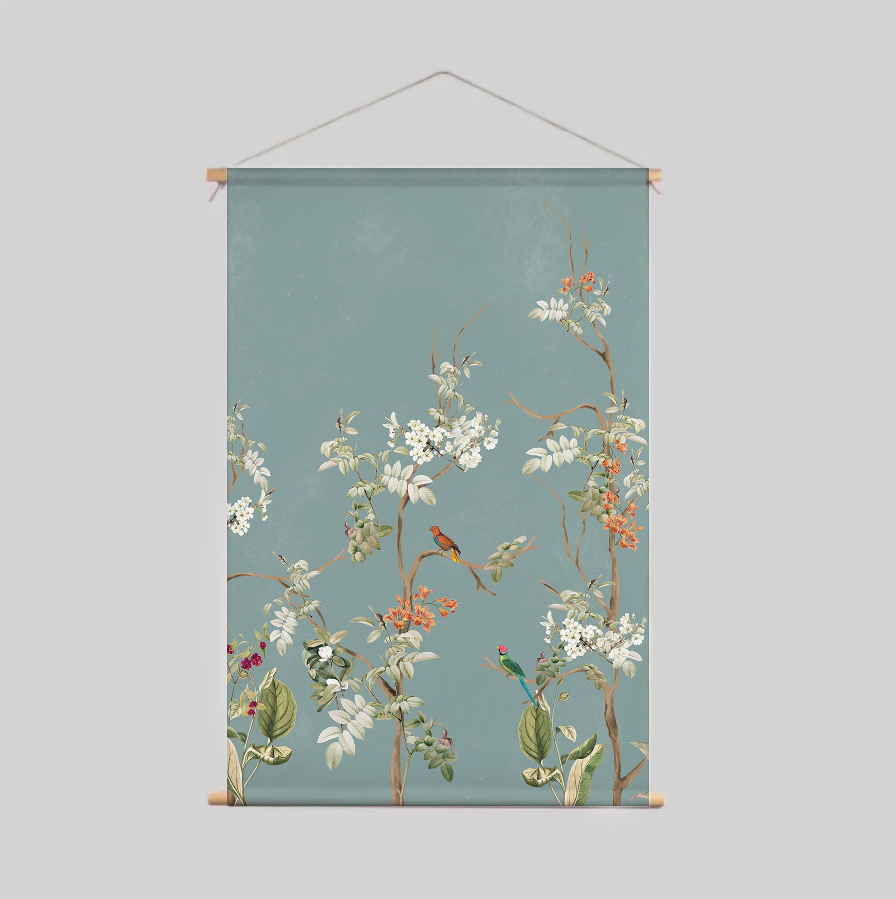 Lush Eden Teal Textile Poster - Vibrant Wall Art Decor for Living Room, Bedroom & Office