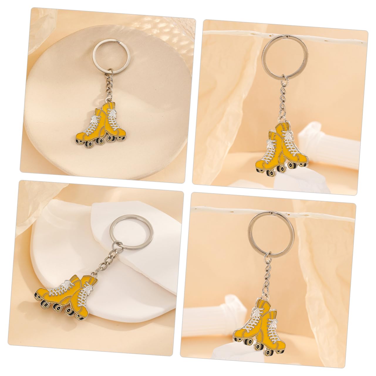 FOYTOKI Metal Skate Keychain - Gift for Skateboard Lovers